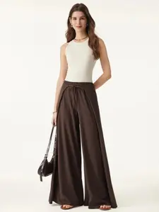 Ponte-De-Roma Bamboo Ponte Wrap-tie Palazzo Pants with Pockets