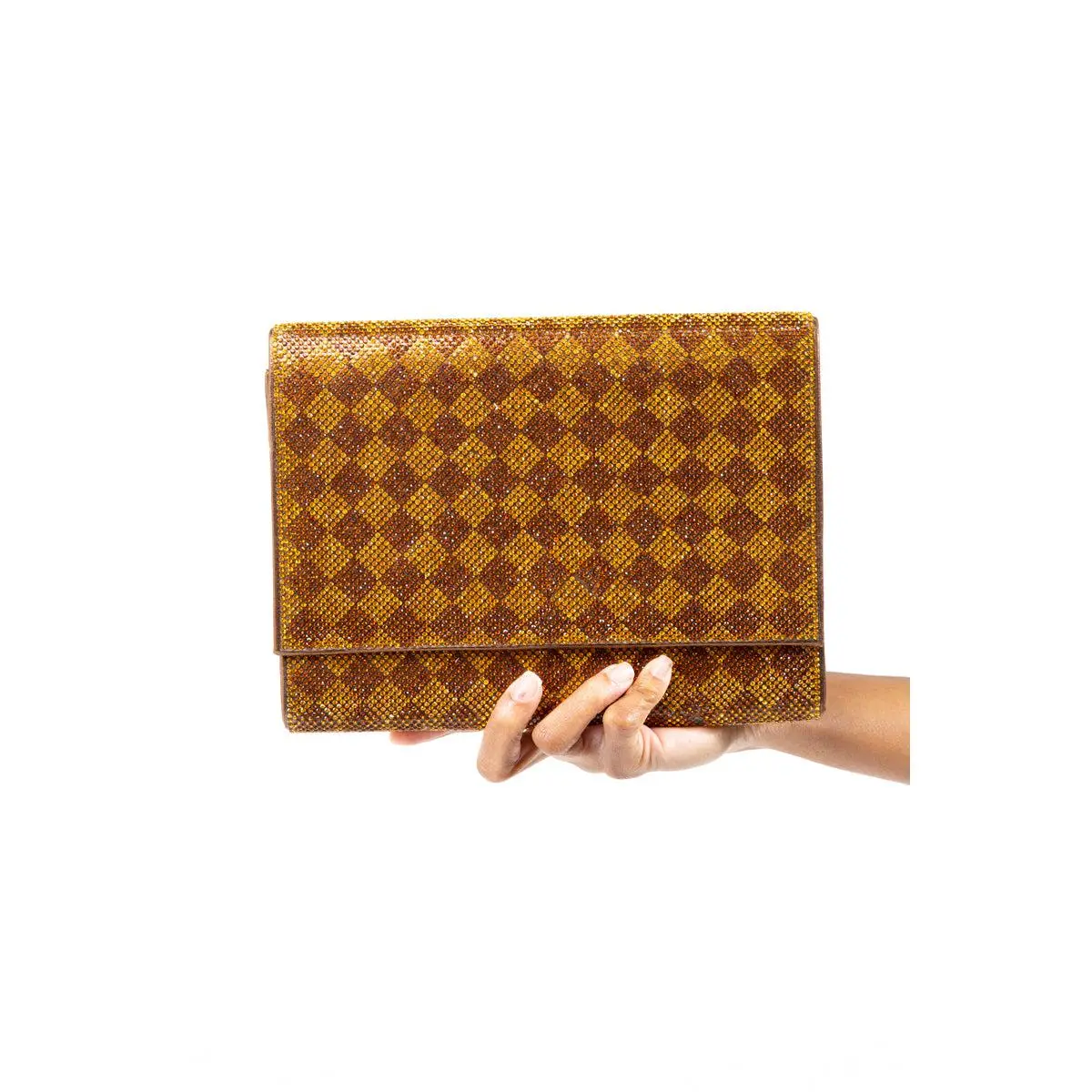 Diamond Pave' Bronze Crystal Clutch