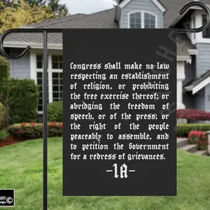 First Amendment Garden Yard House Flag, 1A Free Speech, Anti Trump Fascism Christian Nationalism,Liberal Leftist Activist Protest Gift