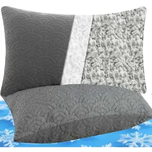 Pillows King Size Set of 2 Cool Pillow for Side Back Stomach Sleepers Luxury with Washable Cover