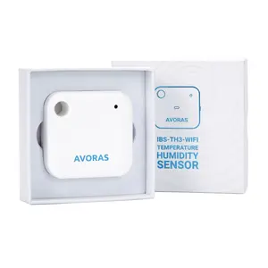 Avoras Wi-Fi Thermometer Hygrometer, Digital Temperature Humidity Sensor with App Alerts, Remote Indoor Monitor for Home Warehouse Greenhouse Baby Room, 2.4GHz WiFi Environment Monitor