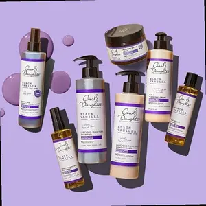 Carol's Black Vanilla Sulfate-Free Shampoo and Conditioner Set for Curly, Wavy, or Natural Hair, Moisturizing and Repairing for Dry, Damaged, and Split Ends, 1 Set