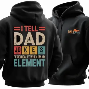 I Tell Dad Jokes Periodically Hoodie Funny Dad Joke Graphic Sweatshirt Unisex Fleece Hoodie Fathers Day Gift for Dad Husband Gift