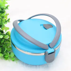 Stainless Steel Insulated Lunch Box with Leakproof Lid, Round Airtight Crisper Container, Reusable Food Storage for School, Office, Camping, Picnic, Travel, Camping Essentials | Lunch Box | Durable Food Container