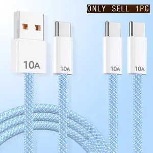 120w High Power Output Type C Data Line Heavy-Duty Braided Durable Construction Charger, Super Fast Charging USB Quick Charge Cable for Apple Huawei Xiaomi Laptops, Co-Axial Electric Conductor