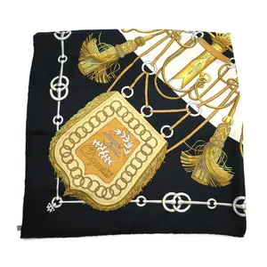 Pre-owned Hermes Carre 90 Cliquetis Silk Scarf (H355)