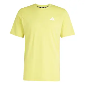 adidas Mens Train Essentials Crew Neck Short Sleeve Casual Tops Casual - Yellow