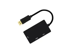 4Xem 3 In 1 Displayport To Hdmi Dvi Vga Adapter
