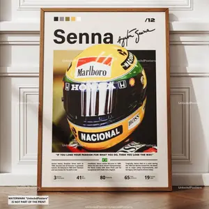 Ayrton Senna Poster, Senna McLaren, McLaren F1 Print, Motorsport Grand Prix Decor, Car Racing Artwork, Senna McLaren Wall Art, Iconic