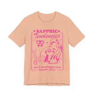 Sapphic tendencies | sapphic shirt | retro lesbian shirt | lesbian clothes | funny lesbian gifts | funny lesbian shirt | live laugh lesbian sapphic tendencies, sapphic shirt, retro lesbian shirt, lesbian clothes, funny lesbian gifts Womenswear T-Shirt