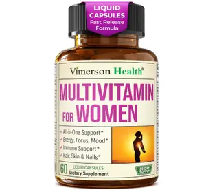 Multivitamin for Women – Essential Womens Multivitamins & Multiminerals 60 Liquid Capsules with Vitamin B12, A, D, C, Zinc, Magnesium & More for Total Wellness – 29 Key Nutrients & Vitamins for Women