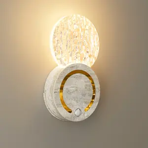 Motion Sensor Wall Lamp No Wiring Required, 3 Color Temperature (3000K/4000K/6500K) Rechargeable LED Sconce, Cordless Night Light for Bedroom, Living Room