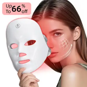 New LED Light Therapy Mask, 63–66% OFF, 7 Color LED Facial & Neck Skincare, Rechargeable Ergonomic Design, Portable for Travel Use