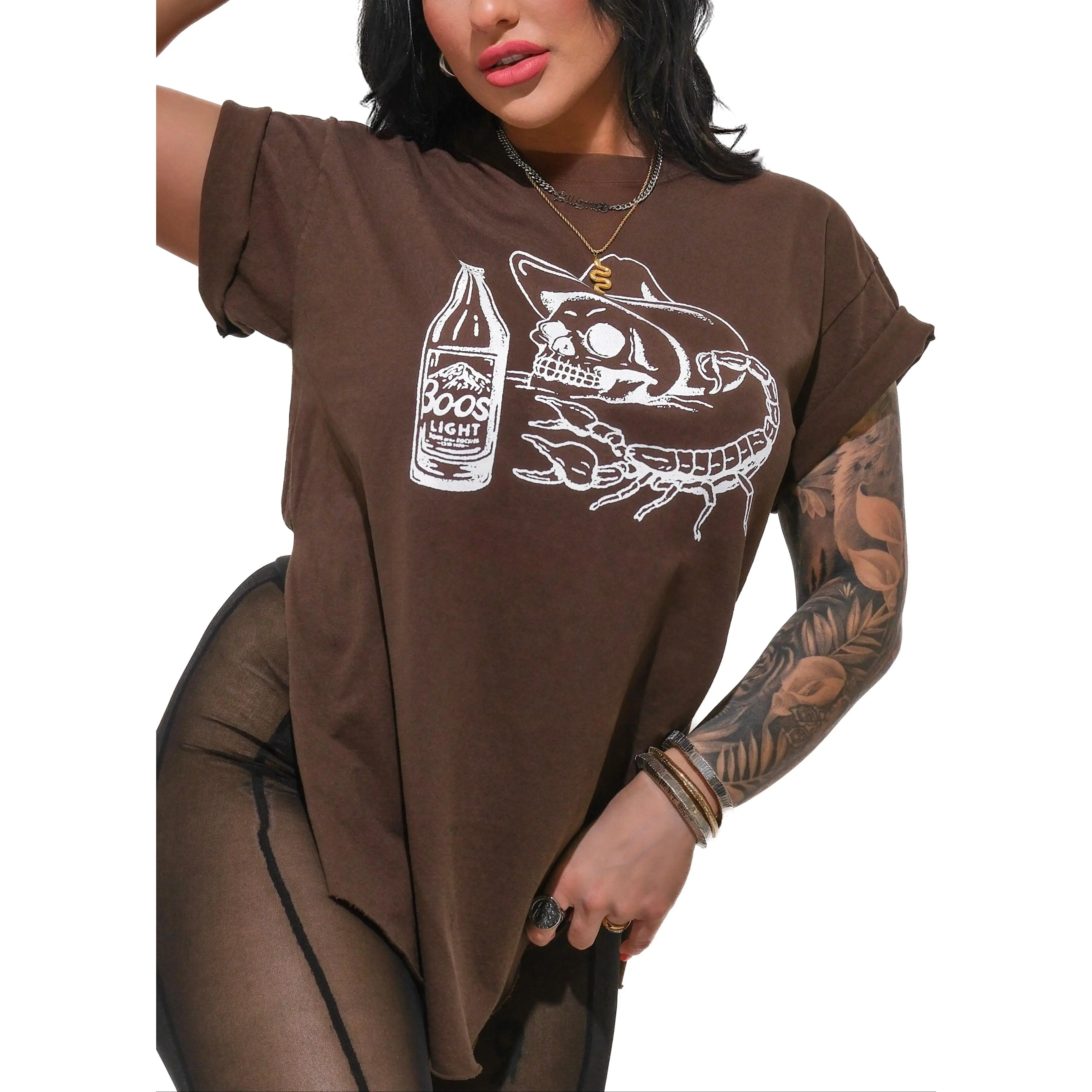 BOOS LIGHT SIDE SLIT TEE