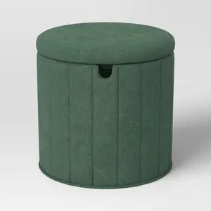 Folding Round Storage Ottoman Green - Room Essentials Folding Round Storage Ottoman Green - Room Essentials
