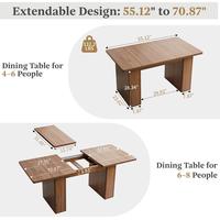 Walnut 51"-71" Extendable Rectangular