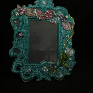 Blue Floral Diamond Painting Picture Frame
