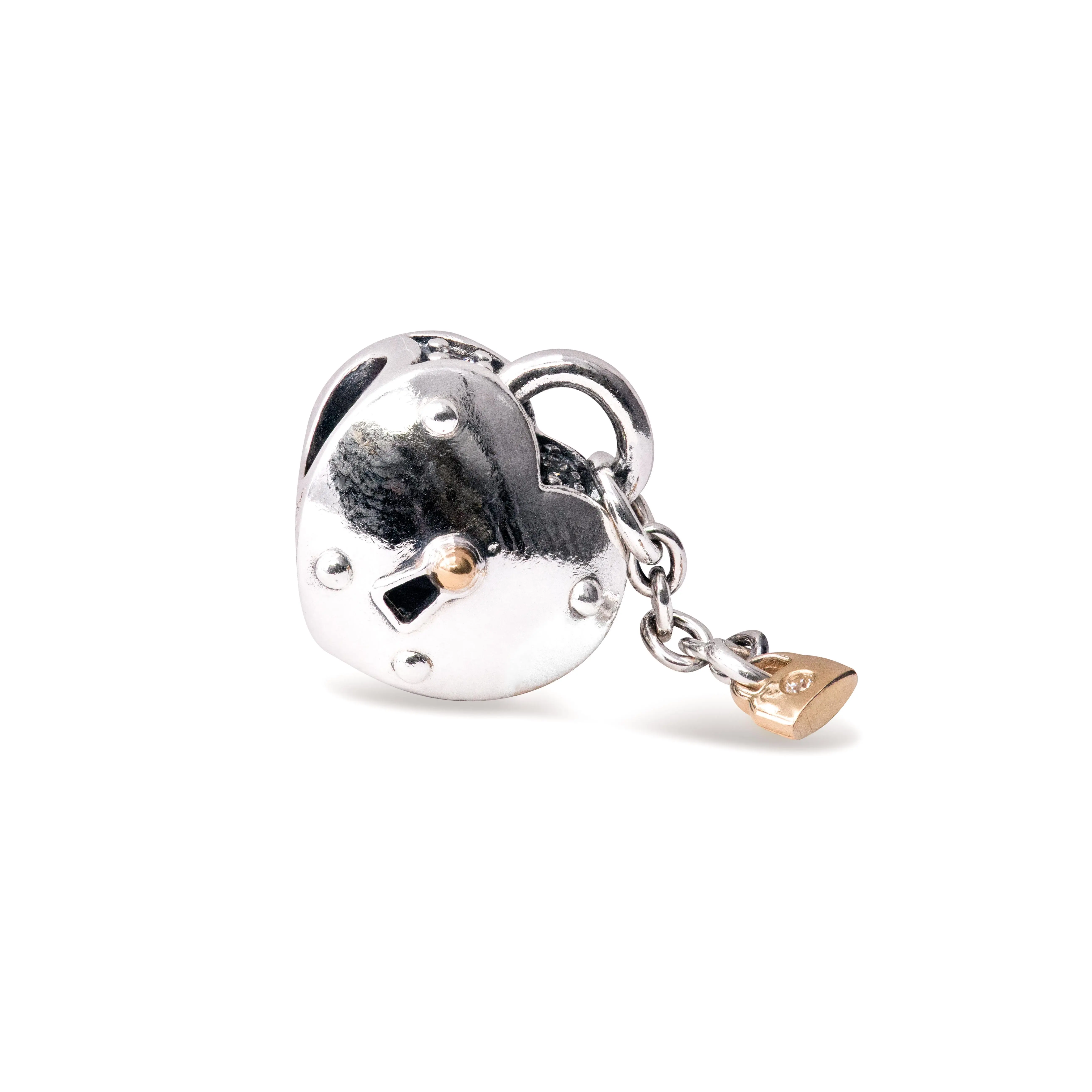 PANDORA Two-Tone Heart and Lock Charm 799160C01 PANDORA Two-Tone Heart and Lock Charm 799160C01