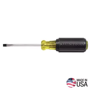 NEW 3/16 in Cabinet Tip Flat Head Screwdriver – Cushion Grip Handle for Comfort! Klein Tools