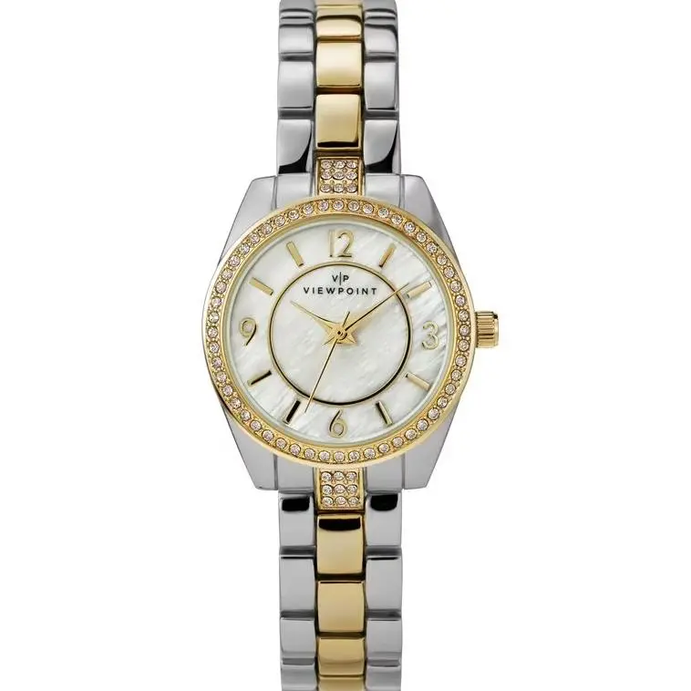 Timex Viewpoint Quartz Crystal Ladies Watch CC3D86000, Clasp, Mother Pearl, Dress Watch
