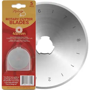 45mm Blades, 5 Tungsten Blades| Cuts Thick of, Felt, and Vinyl – Compatible with, Olfa, and Brands