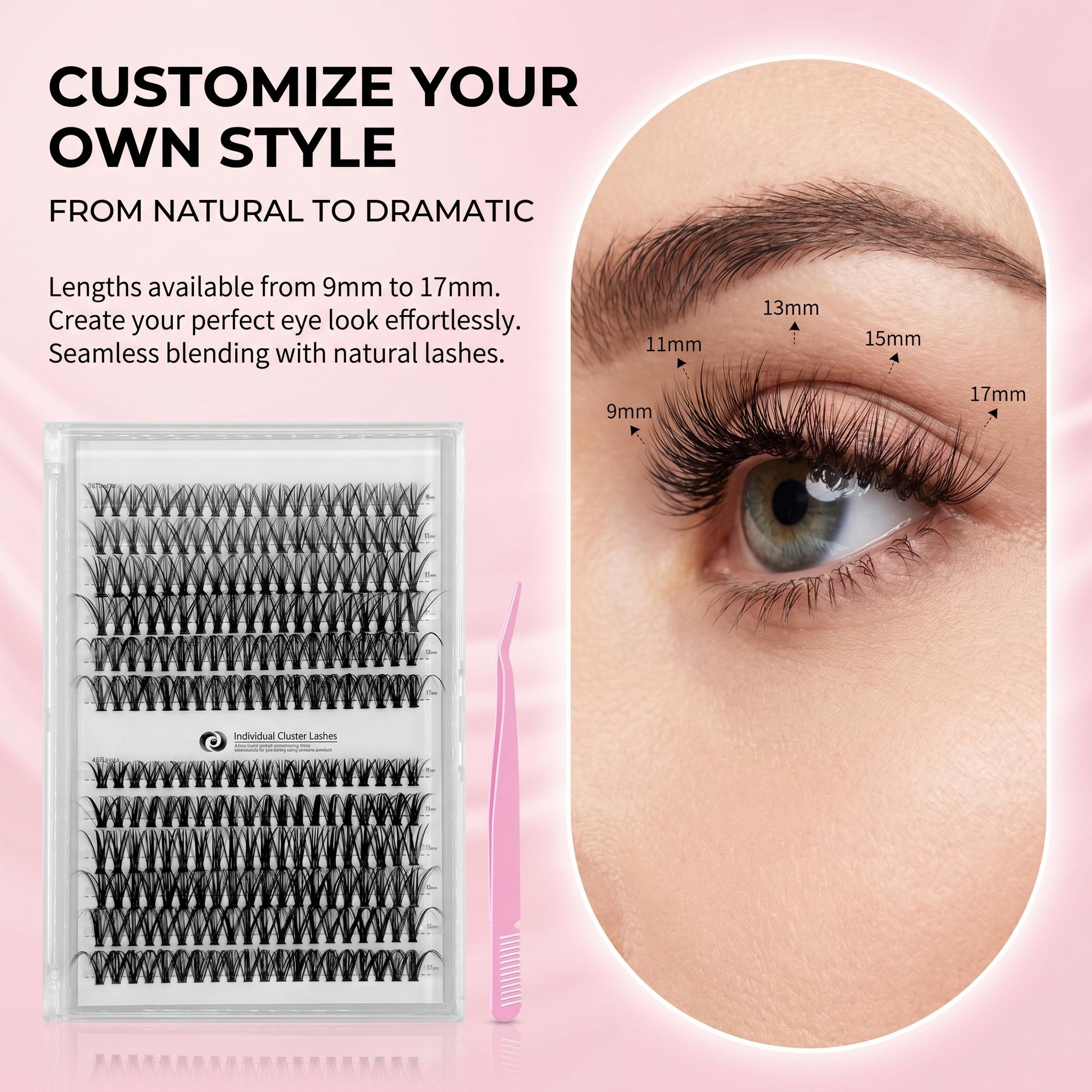 【240Pcs】Lash Extension Kit 30D+40D Lash Clusters Kit Lash Bond and Seal Waterproof Individual Lashes Kit DIY Lash Extension Kit Lash Tweezers Eyelash Extension Kit 【240Pcs】Lash Extension Kit 30D+40D Lash Clusters Kit Lash Bond and Seal Waterproof Individual Lashes Kit DIY Lash Extension Kit Lash Tweezers Eyelash Extension Kit