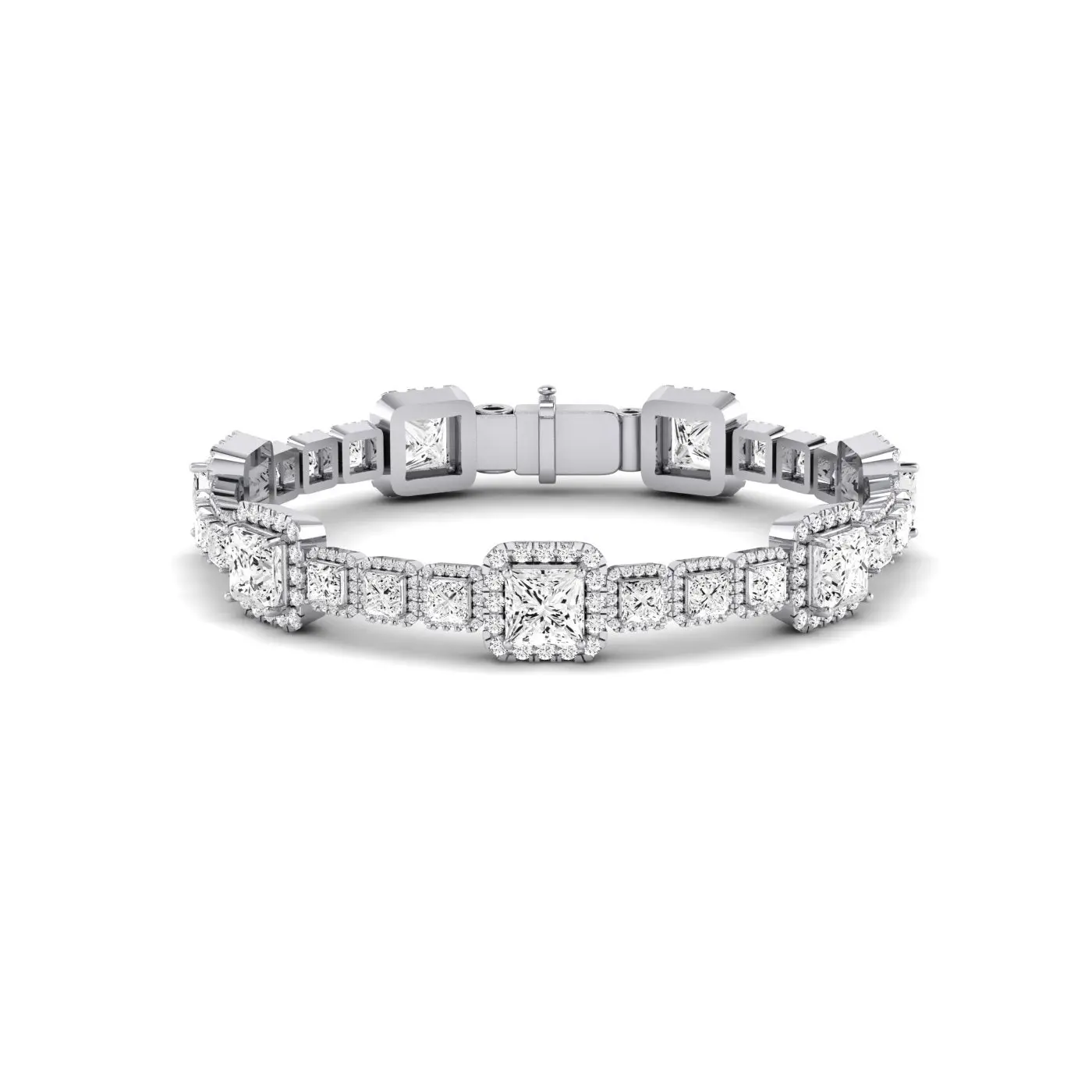 Chelsea Princess Cut Moissanite Bracelet