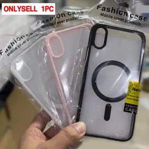 For iPhone Magnetic Case For iPhone X XS XR XS Max Hard Acrylic Clear Cove Cover Protector