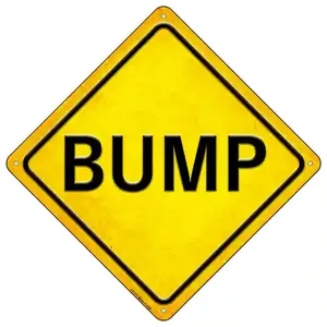 Bump Novelty Metal Crossing Sign