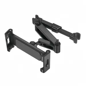 「2025」360° Adjustable Car Seat Back Holder - Installation Fits 4.7-14" Rear Seats, Supports 4.7-12.9" Tablets/Phones with Anti-Slip Pad & Charging Hole for Family Road Trips