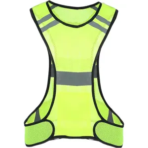 Reflective Running Vest High Visibility Running Gear with Large Pocket Night Lightweight Reflective Safety Vest