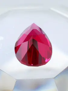 4-13mm Pear Cut Lab-Grown Ruby Gemstone, Ideal for Jewelry Making, Bracelets, Rings, Earrings & Pendants, DIY Accessories