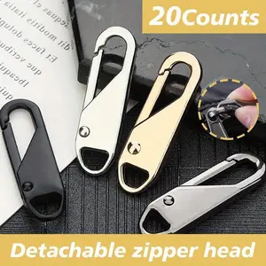 Summervibes Upgrade 20 metal zipper handles! A universal replacement tool for suitcases/backpacks/jackets, which can be disassembled and installed in one second, bidding farewell to the trouble of chain breakage! Caliper Hangers Hooks Summervibes