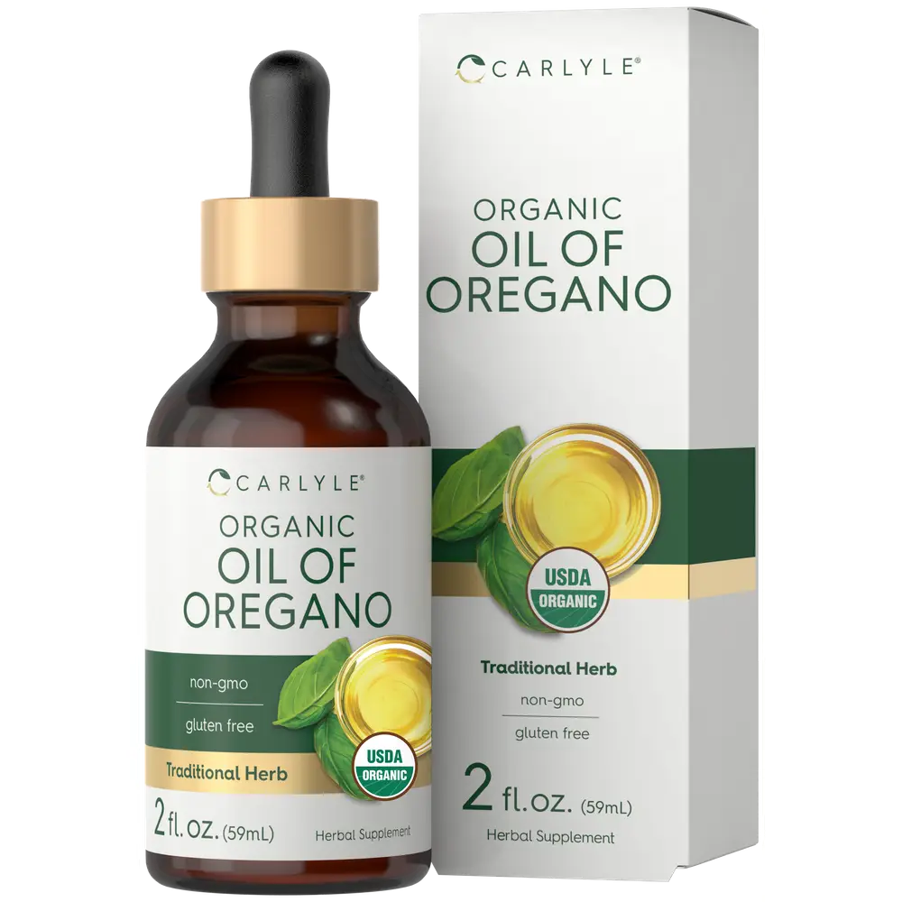Carlyle Organic Oil of Oregano Liquid Drops | 2 fl oz | Vegan Herbal Supplement | Non-GMO, Gluten Free