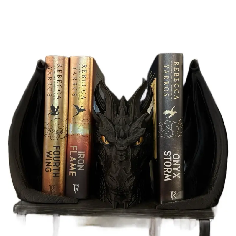 Between the Hoard – Dragon Bookend Display for Fourth Wing Series (Fits 4 Books)