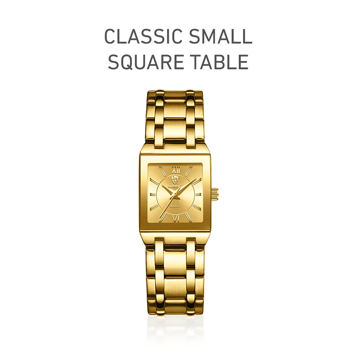 Women's Classic Minimalist Watches with a Polished Gold-Tone Metal Band and Square Face, Fashion Accessories for Women, Elegant Square Dial, Gold Watch, Casual Business Wristwatch, Minimalist Elegance, Simple Square