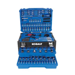 Kobalt 277-Piece Standard and Metric Polished Chrome Mechanics Tool Set with Hard Case - SAE and Metric