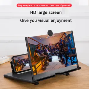 12 Inch Phone Magnifier, Ultra HD Screen Amplifier, Easy TV Viewing, Horizontal Use, Vision Protection, Full Screen Mobile Magnification, Smartphone Holder