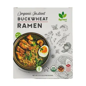 BIG GREEN Organic Quick Cook Buckwheat Ramen Noodles - Gluten-Free, 5-Min Prep, 6 Servings (300g)