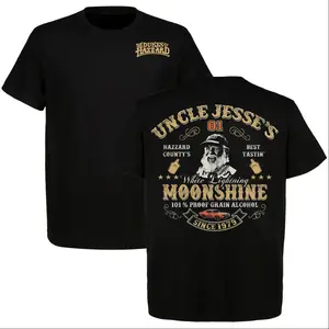 Jesse Uncle's moonlight retro t-shirt, 1979's Hazzard Duke retro shirt, the perfect classic TV enthusiast, old-school style