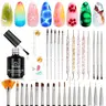 Beetles Blooming gel Manicure Set –  with Nail Brush Clear Uv Led for Spreading Effect Marble Natural Stone Watercolor Floral Print Soak off Diy Nail Art Design Manicure Gift for Women mothersdaygift Spring Nail Taste of Spring Summer Nail Vacation Nail