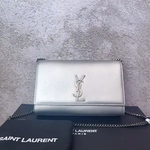 Pre-owned Yves Saint Laurent As Shown Crossbody Bags Saint Laurent Kate shoulder bag in silver 2.24 SH