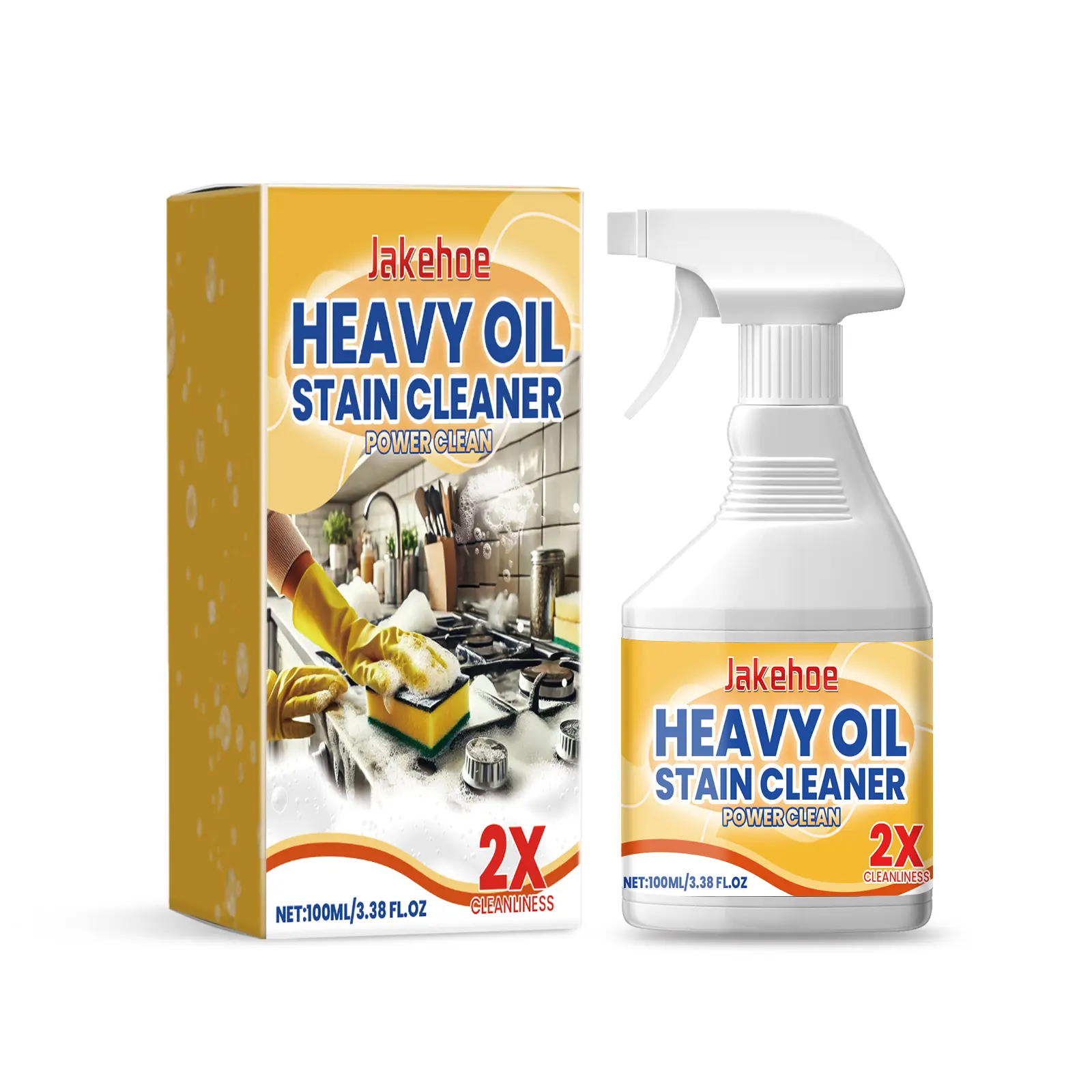 Heavy Oil Stain Cleaner, 1 Count Oil Stain Cleaner Spray with Sprayer, Cleaner Treatment Agent, Stain Remover, Household Cleaning Product for Kitchen Stove, Range Hood, Cleaning Supply, Interior Cleaner, Kitchen Cleaning Supplies, Deep Stain Remover