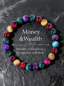 Bohemian Fortune Crystal Bracelet, Handmade Quartz Beads, Unique Energy Charm, Wealth and Protection Symbol, Lucky Jewelry