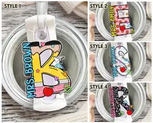 Personalized Teacher Tumbler Tag, Teacher Monogram Tumbler Name Plate, 30oz 40oz Tumbler Topper, Cup Accessories, Teacher Appreciation Gifts, Teacher Appreciation Gifts, Personalized Teacher Tumbler Name Tag, 30oz 40oz Tumbler Topper Gift For Teacher
