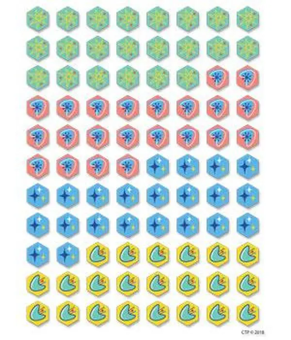 Mid-Century Mod Stars and Bursts Hot Spots Stickers