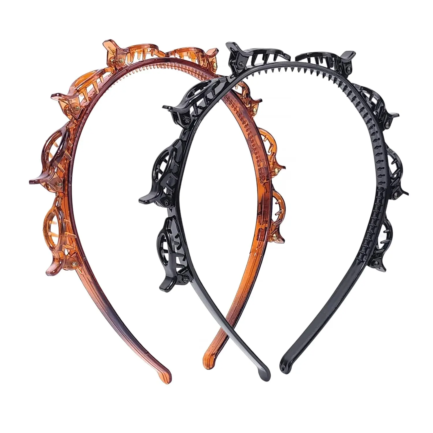 Professional Weave Bangs Clip Headband for Women Girls Black Brown Hair Styling Accessories with Toothed Design for Easy Hair Management