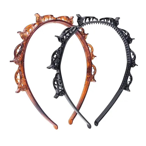 Professional Weave Bangs Clip Headband for Women Girls Black Brown Hair Styling Accessories with Toothed Design for Easy Hair Management