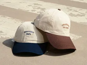 Premium Custom Embroidered Vintage Baseball Cap Distressed Cotton Personalized Adjustable Design One Size Breathable Material Adjustable Buckle Trendy Vintage Aesthetic