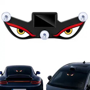 3PCS Devil Eyes LED Car Sign, Dynamic Windshield Light USB Powered, Stand Out at Night Easy Install, for Car Shows Night Driving Car Lovers